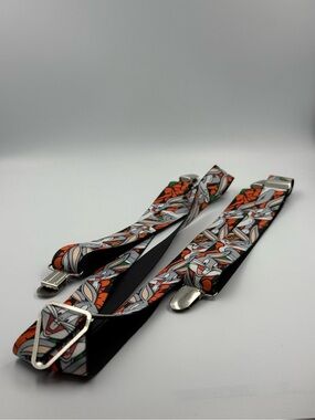 Buckle Down Suspenders Bugs Bunny Looney Tunes Rabbit and Carrot All Over Print